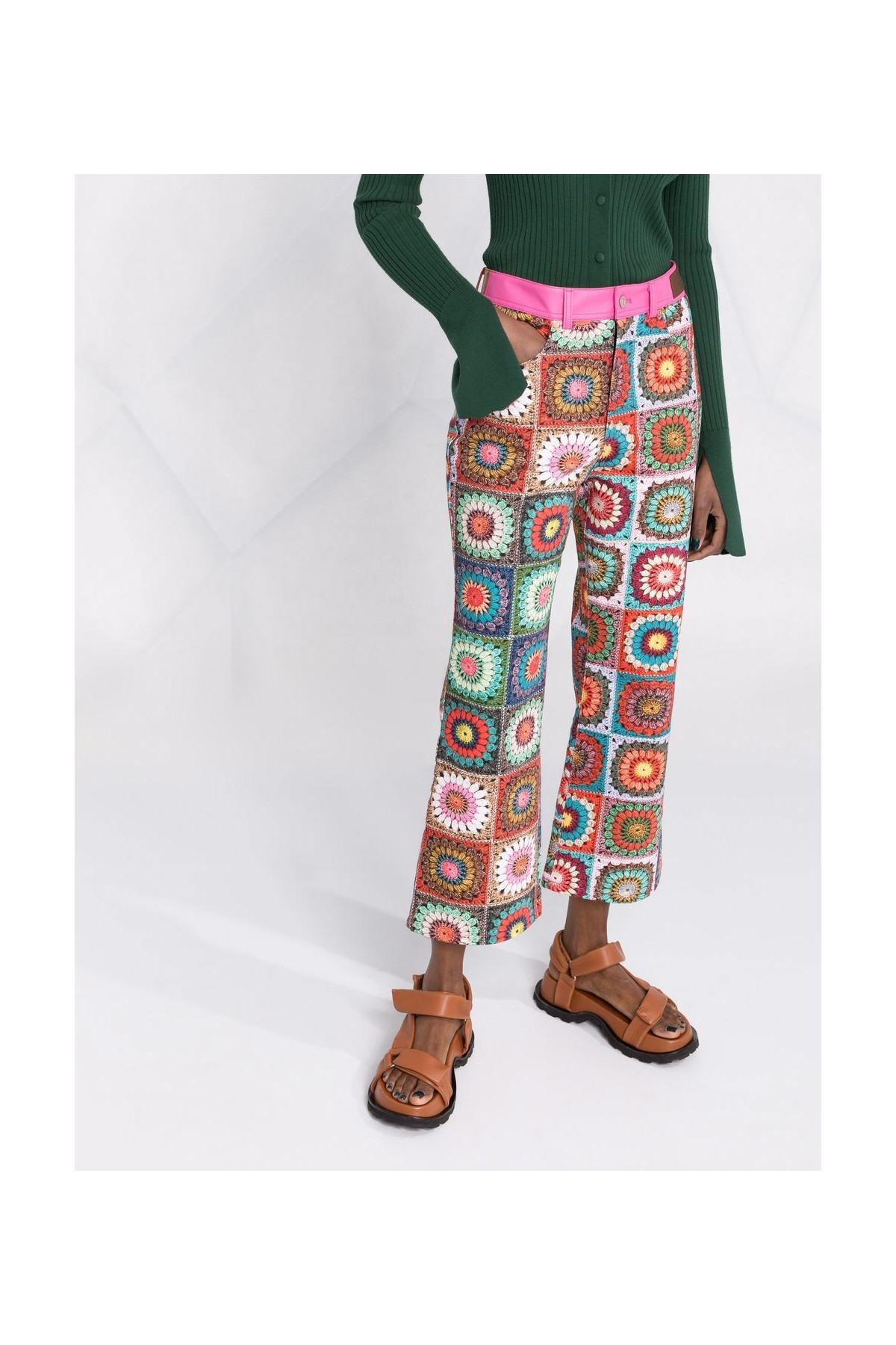 Irene Crochet Printed Pants APA534W